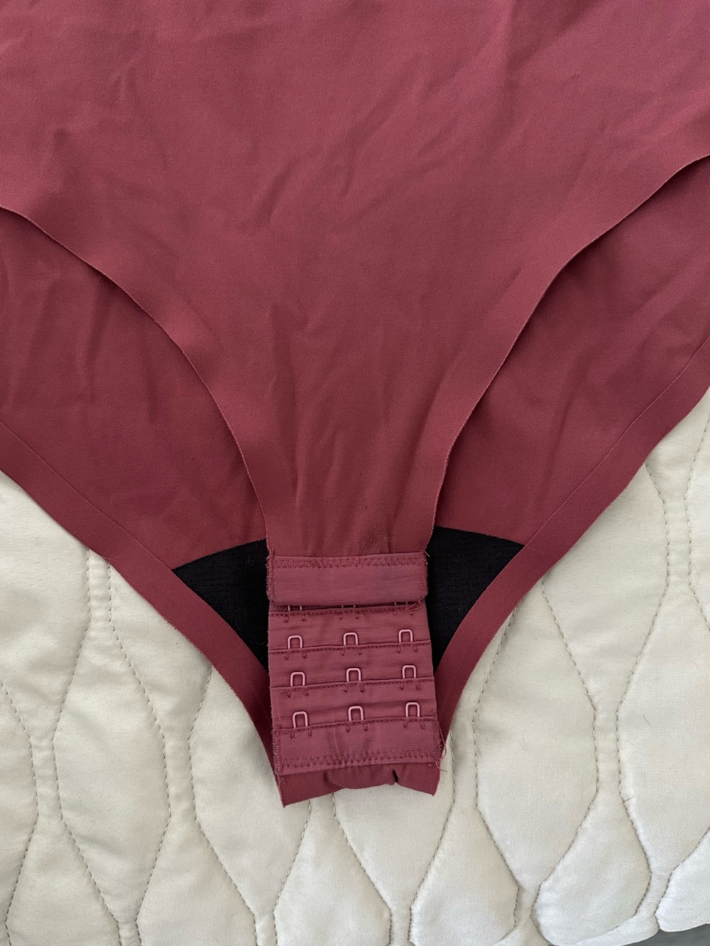 NWOT Knix LuxeLift Contour Bodysuit Seamless Shapewear Wine Burgundy Adjustable - Picture 6 of 7